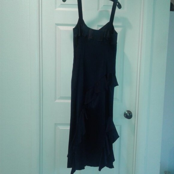 Cinq a Sept Gigi Silk Dress with Ostrich Feathers - Picture 3 of 8